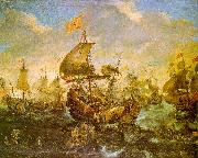 The Battle of the Spanish Fleet with Dutch Ships in May 1573 During the Siege of Haarlem Andries van Eertvelt